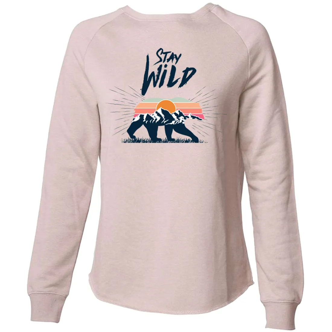 Stay Wild Sunset Bear Super Soft Crewneck Sweater