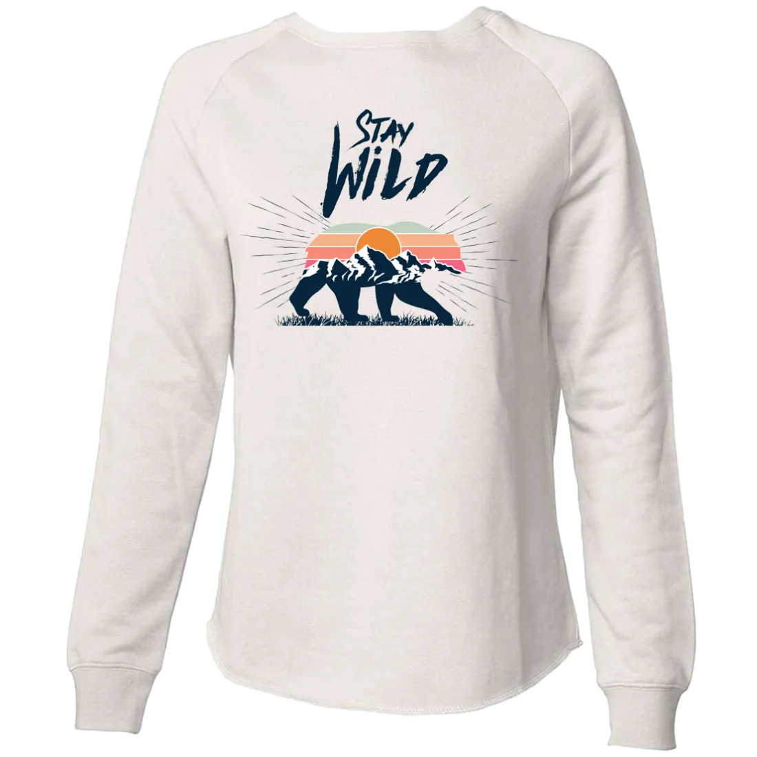 Stay Wild Sunset Bear Super Soft Crewneck Sweater