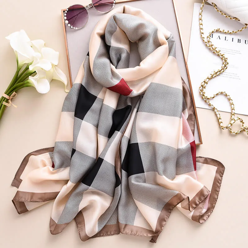 Stylish British Plaid Warm Long Thick Scarfs for Women Vogue Scarf Scarves Women