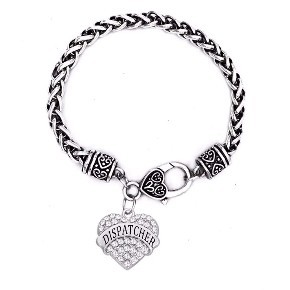 Stylish Charm Dispatcher Engraved Bracelet - Available in 3 Colors!