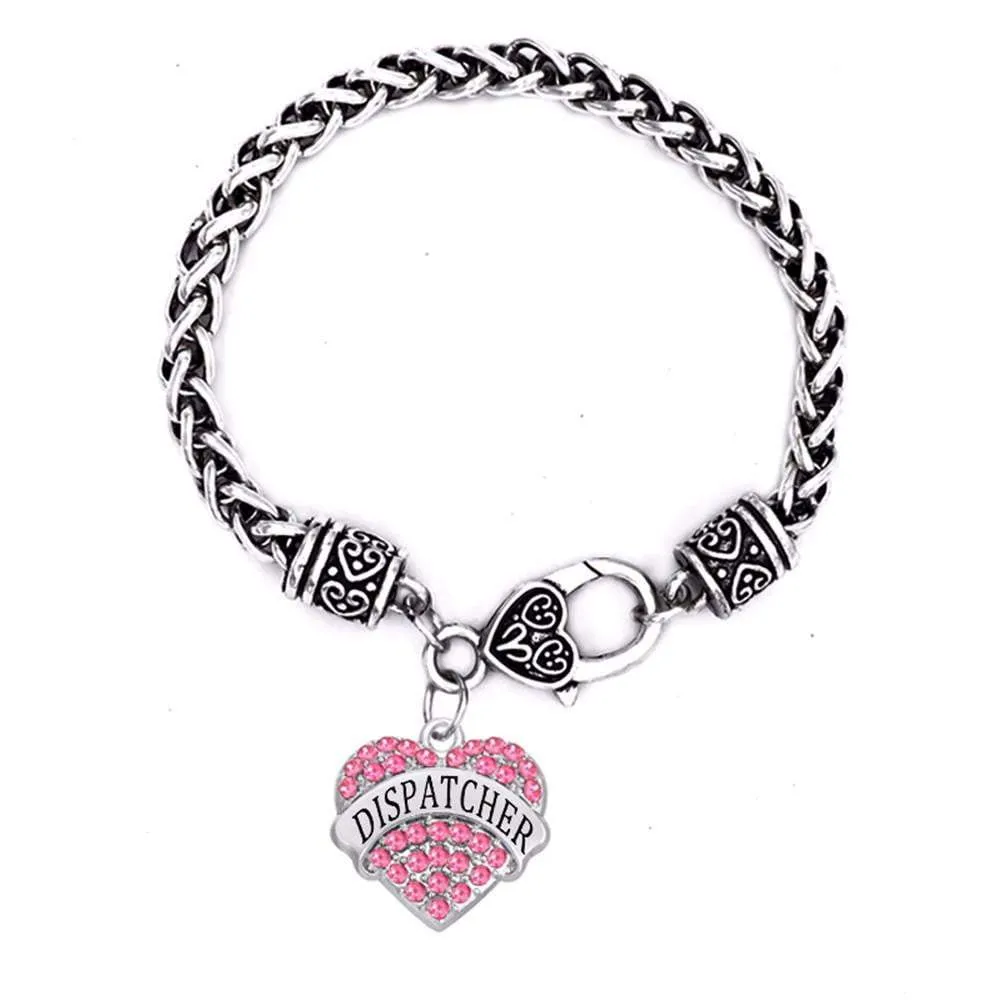 Stylish Charm Dispatcher Engraved Bracelet - Available in 3 Colors!