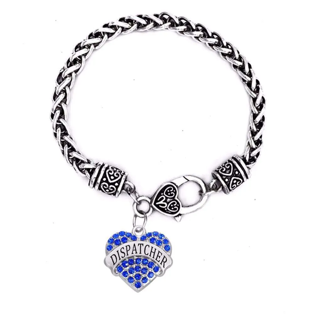 Stylish Charm Dispatcher Engraved Bracelet - Available in 3 Colors!