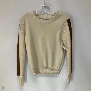 Sweater By Evereve In Cream & Tan, Size: M