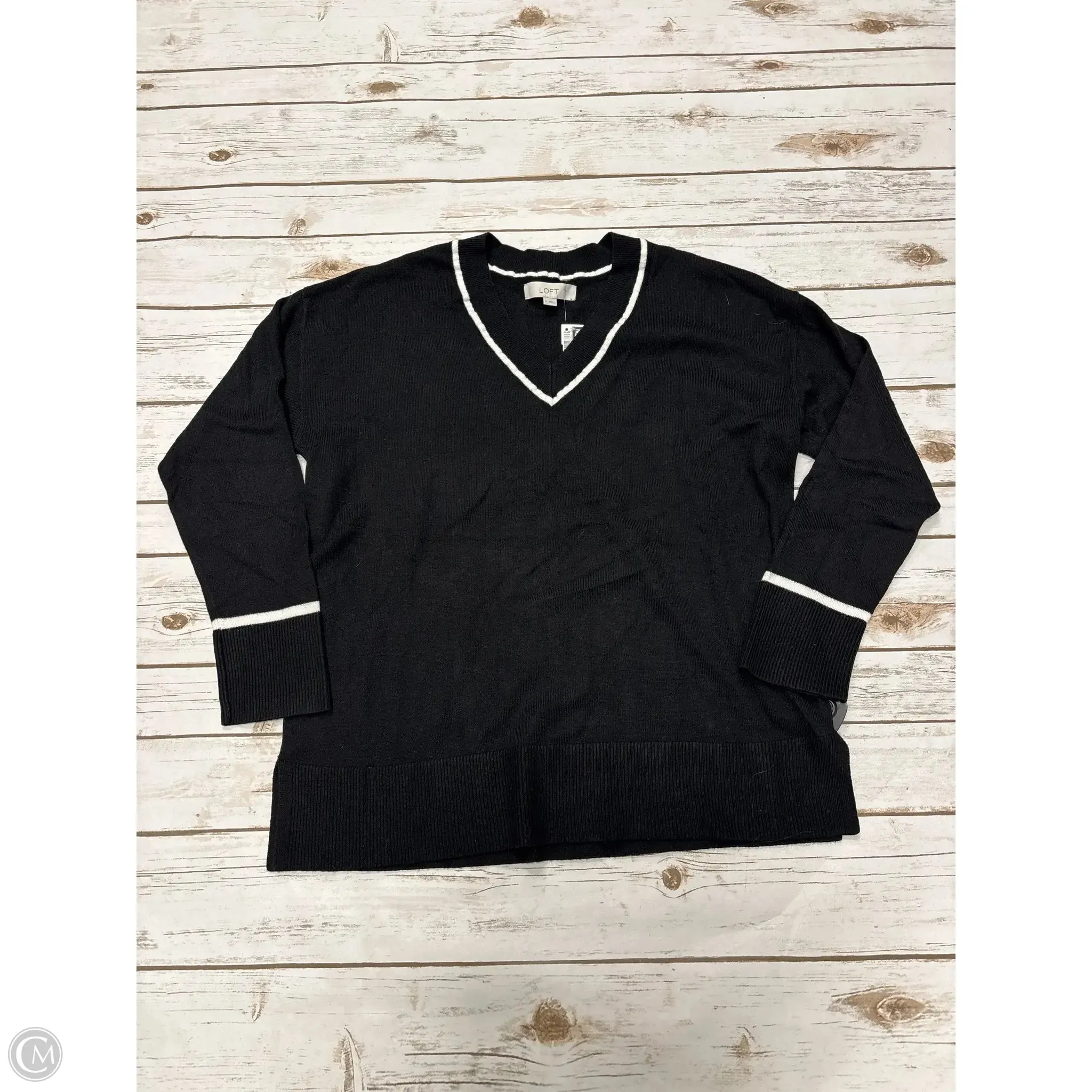 Sweater By Loft In Black, Size: M