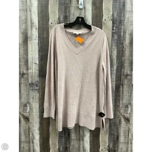 Sweater By Loft In Taupe, Size: Xl