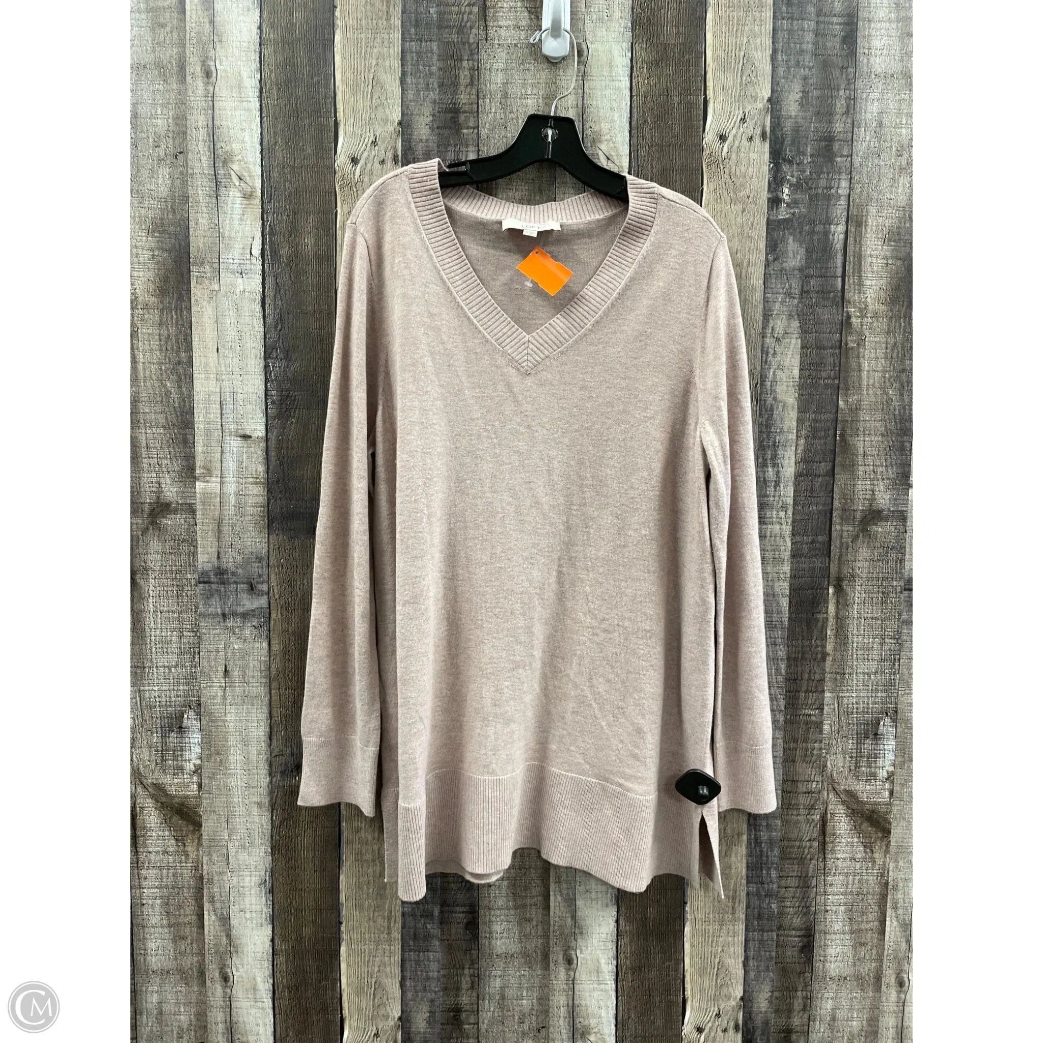 Sweater By Loft In Taupe, Size: Xl