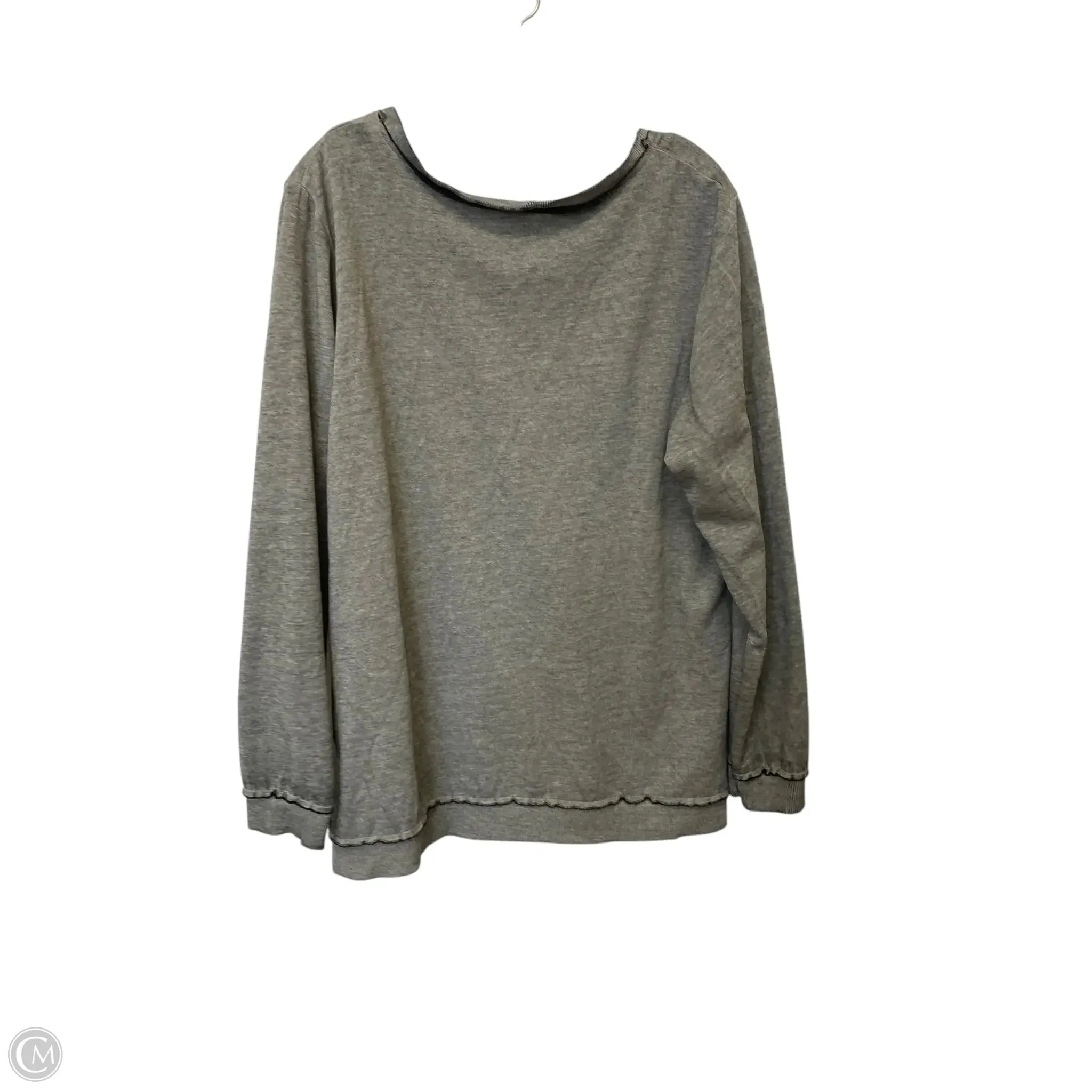 Sweatshirt Crewneck By Clothes Mentor In Grey, Size: Xl