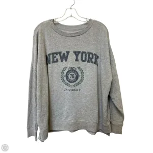 Sweatshirt Crewneck By Colsie In Grey, Size: L