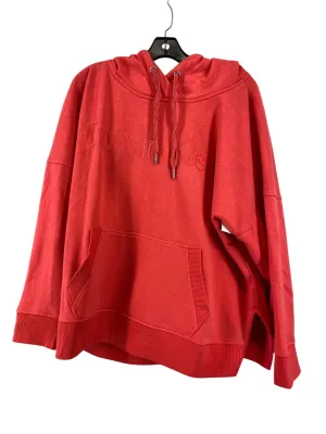 Sweatshirt Hoodie By Calvin Klein In Coral, Size: 2x
