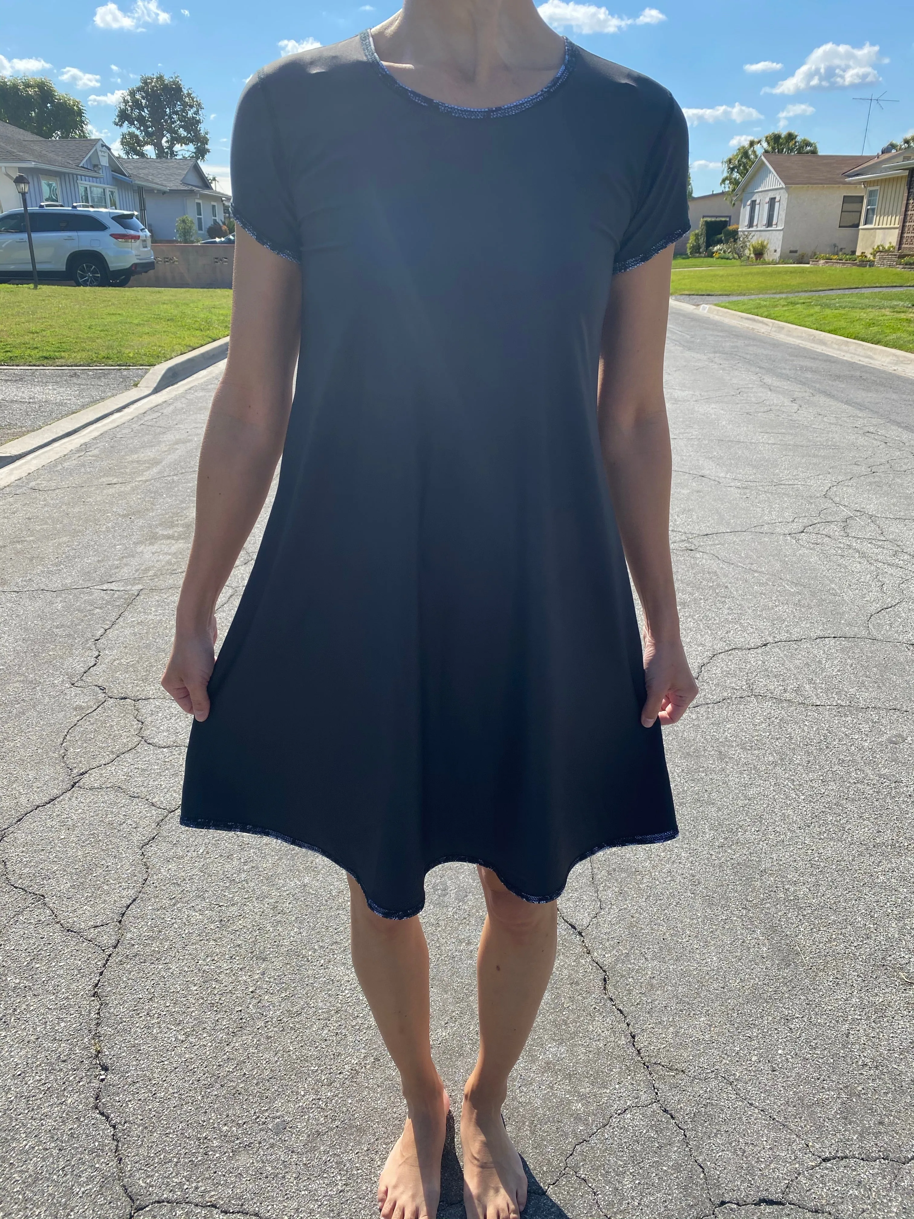 SWING DRESS BLACK LACE/BLACK