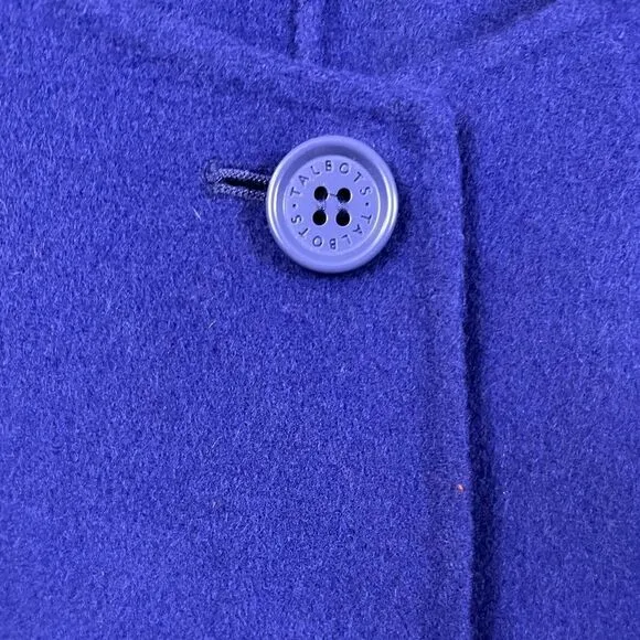 Talbots Women's‎ Double Face Wool Purple Button Front Jacket- Size 6