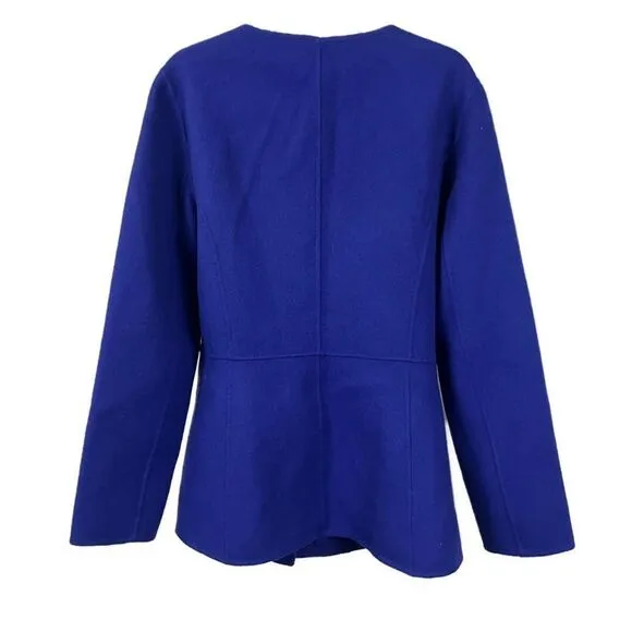 Talbots Women's‎ Double Face Wool Purple Button Front Jacket- Size 6