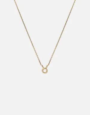 Taurus Astro Pendant Necklace, 14k Gold