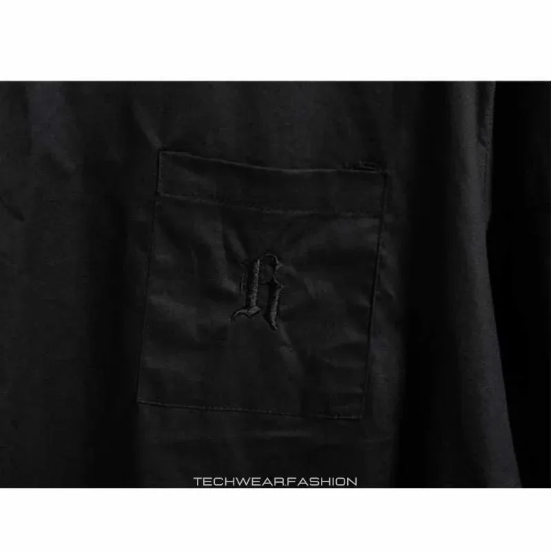 Techwear Black Oversized Shirt
