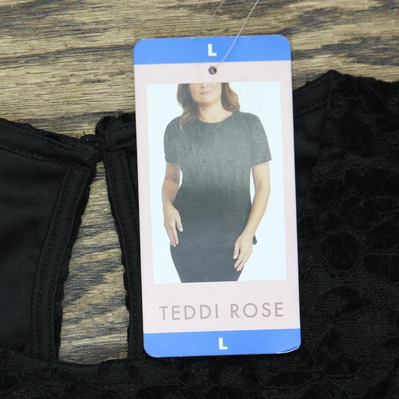 Teddi Rose Womens Lacy Lined Keyhole Top 1753860