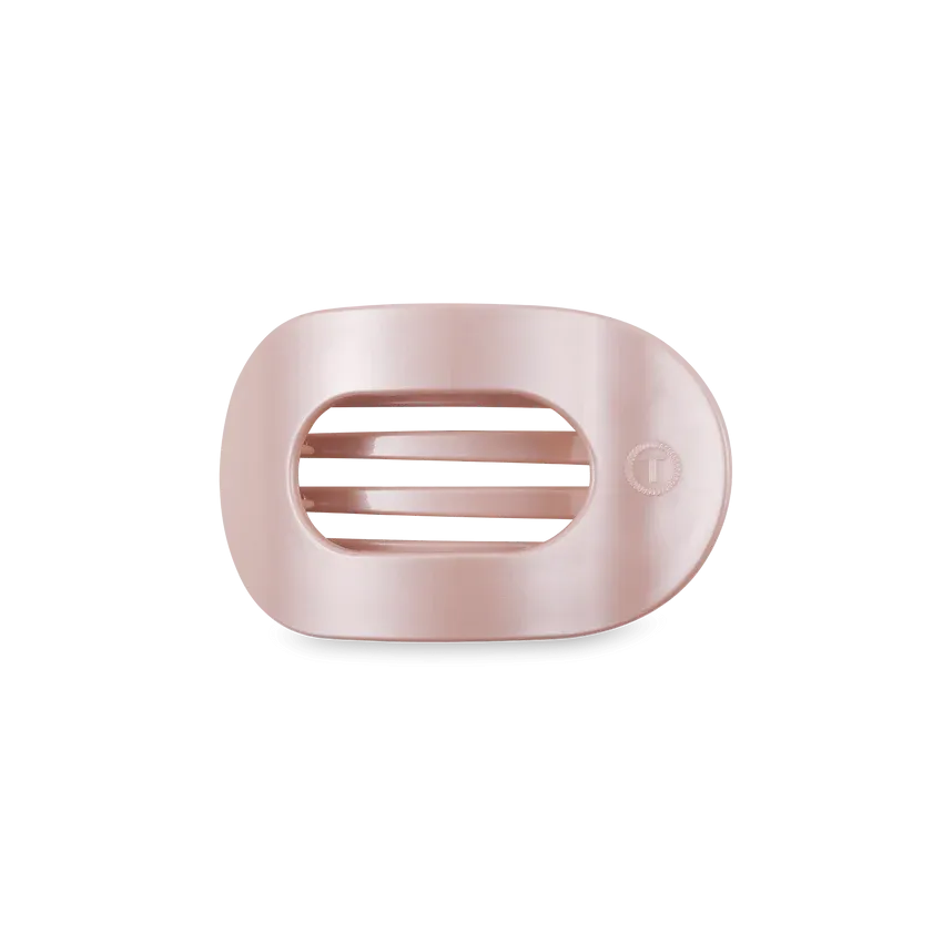TELETIES | Small Flat Round Clip {Pearly Pink}