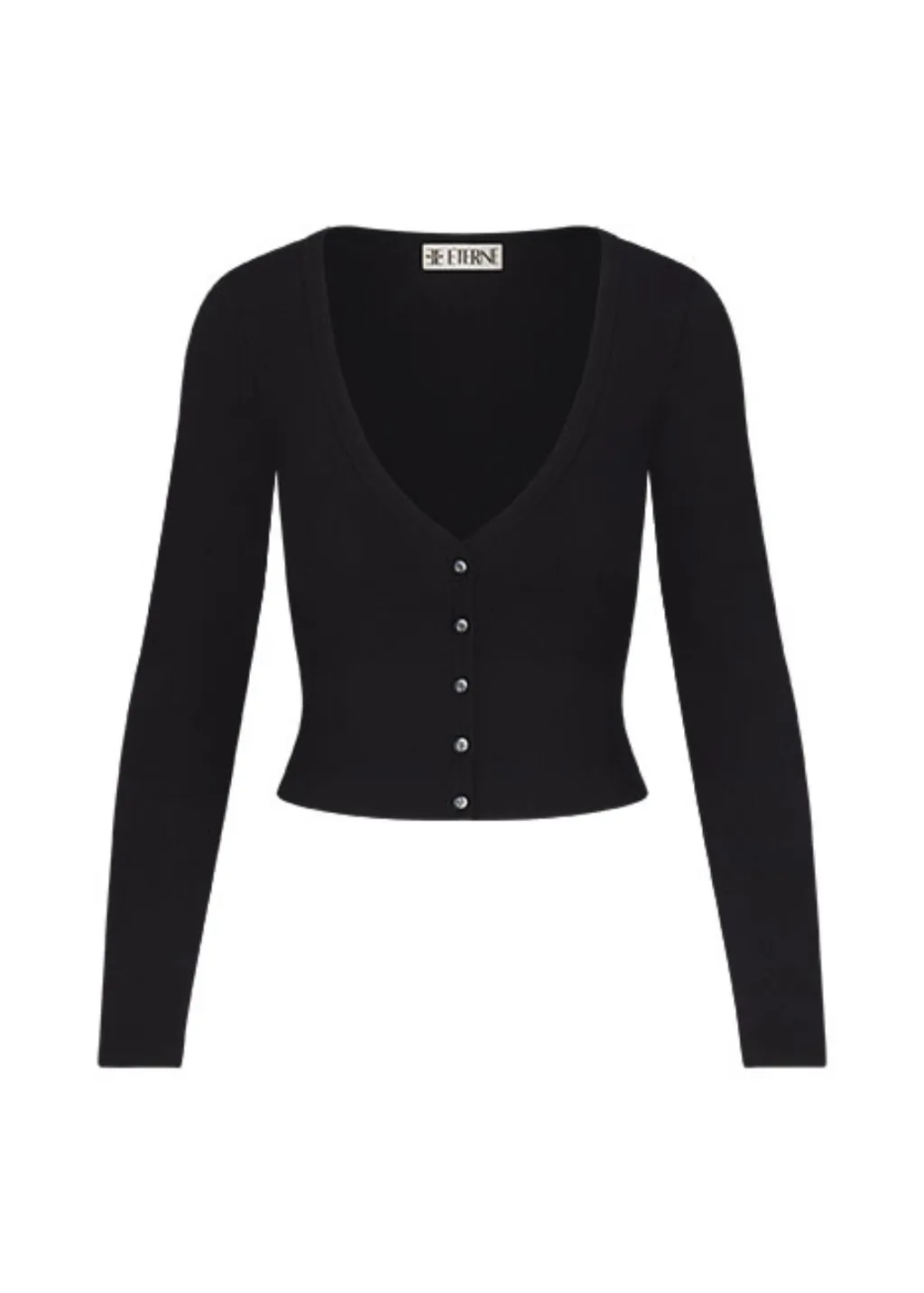 Éterne Cropped Cardigan in Black