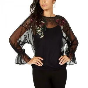 Thalia Sodi Women's Embellished Mesh Top. 100041567