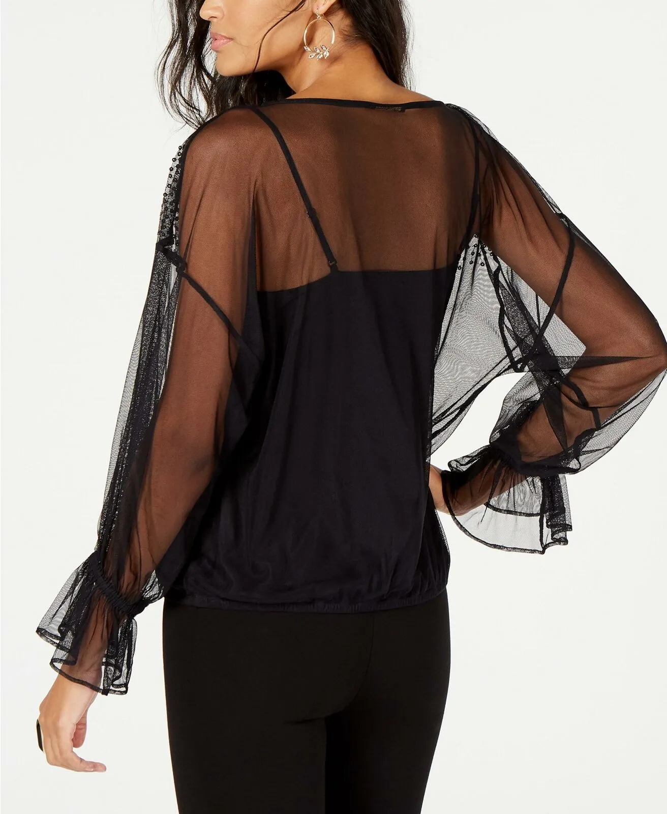 Thalia Sodi Women's Embellished Mesh Top. 100041567