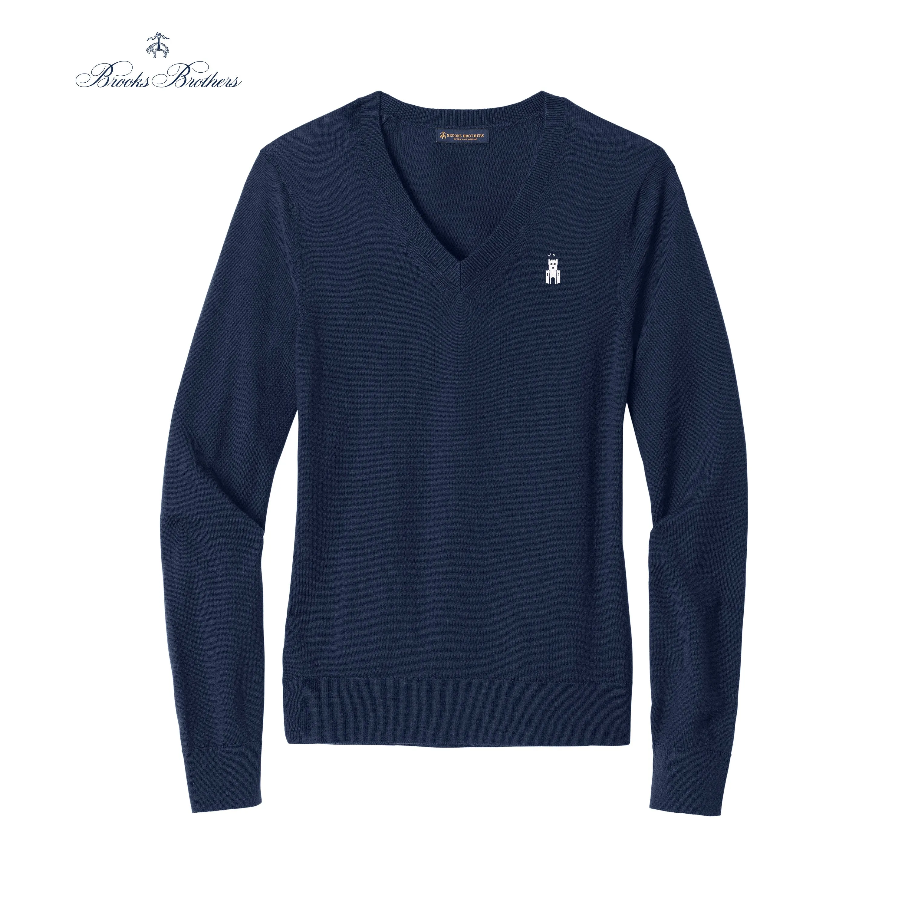 The Citadel, Barracks, Brooks Brothers ® Women’s Washable Merino V-Neck Sweater