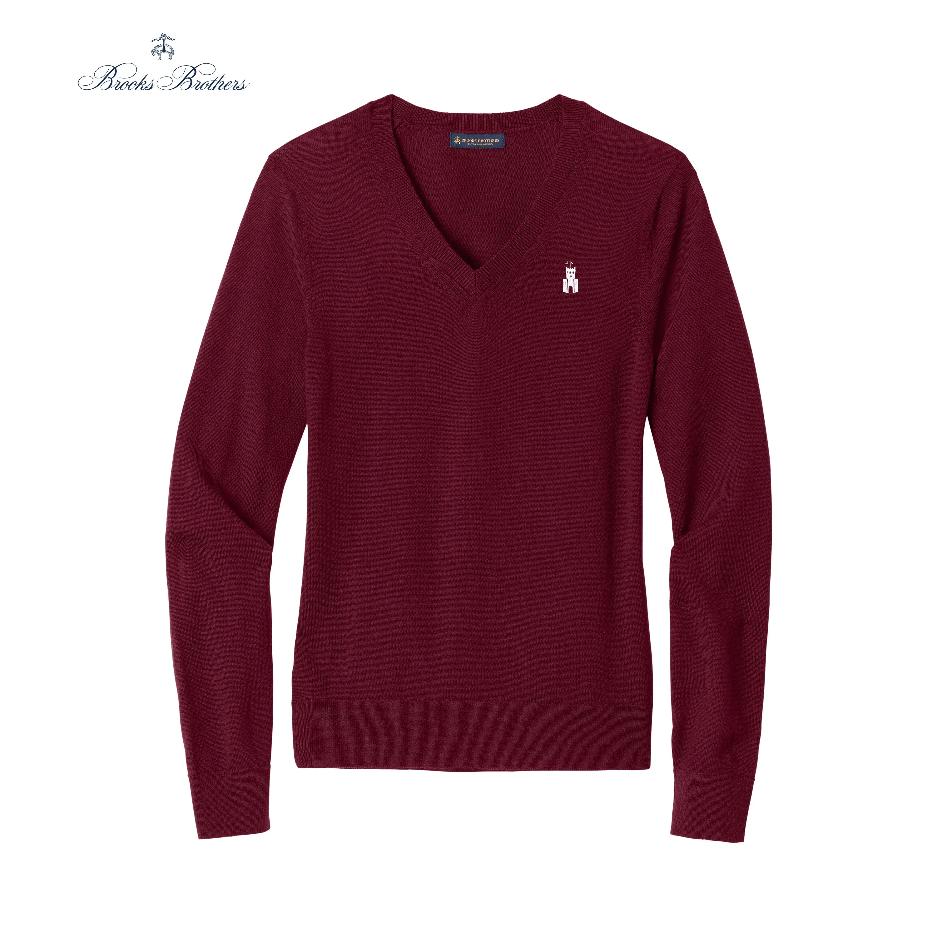 The Citadel, Barracks, Brooks Brothers ® Women’s Washable Merino V-Neck Sweater