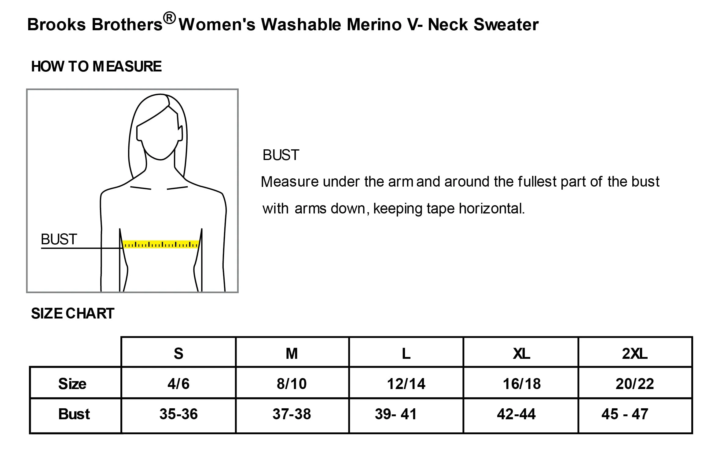 The Citadel, Barracks, Brooks Brothers ® Women’s Washable Merino V-Neck Sweater