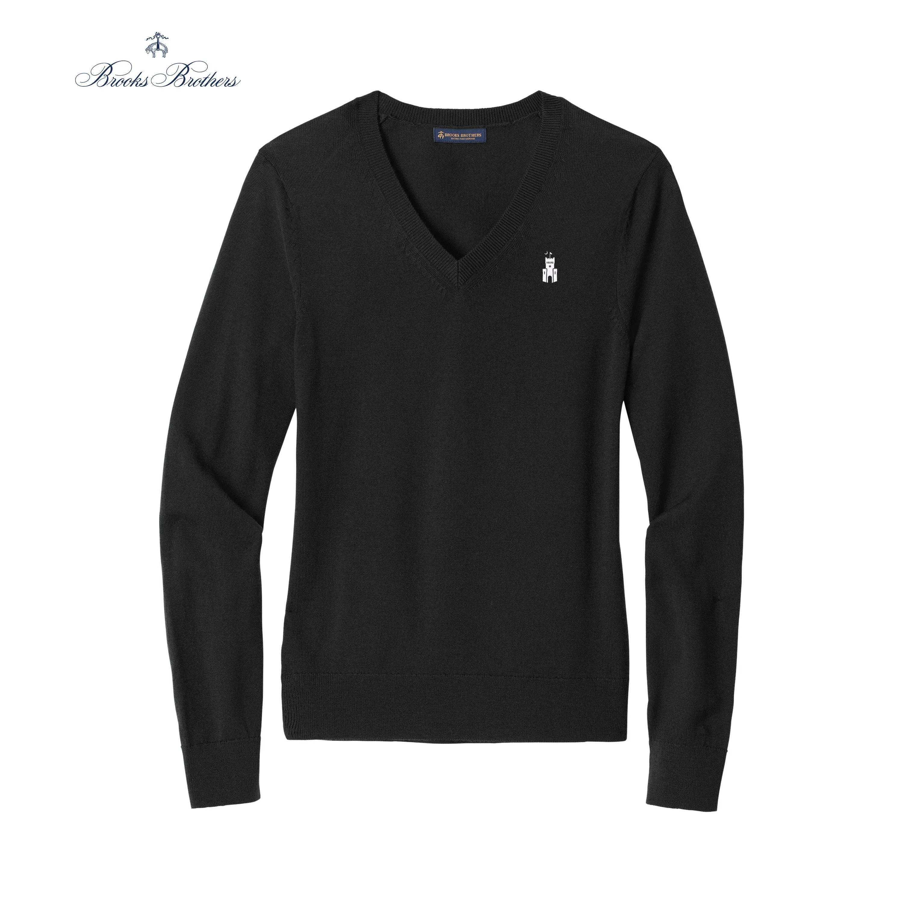 The Citadel, Barracks, Brooks Brothers ® Women’s Washable Merino V-Neck Sweater