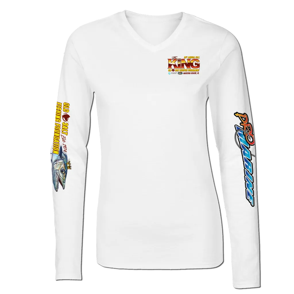 The KING - Fall 2021 - Ladies Long Sleeve Performance Shirt - White