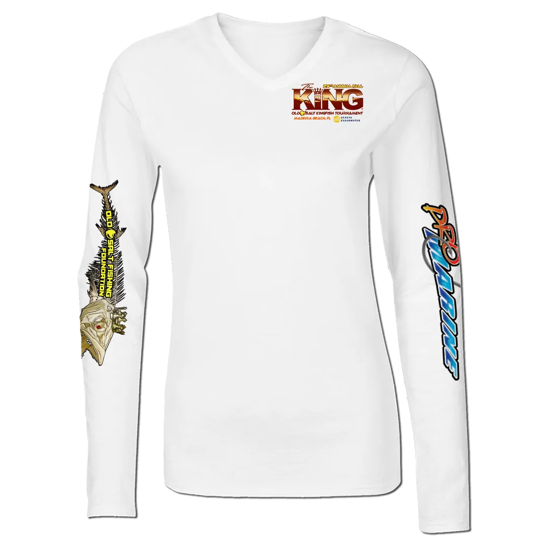 The KING - Fall 2022 - Ladies Long Sleeve Performance Shirt - White