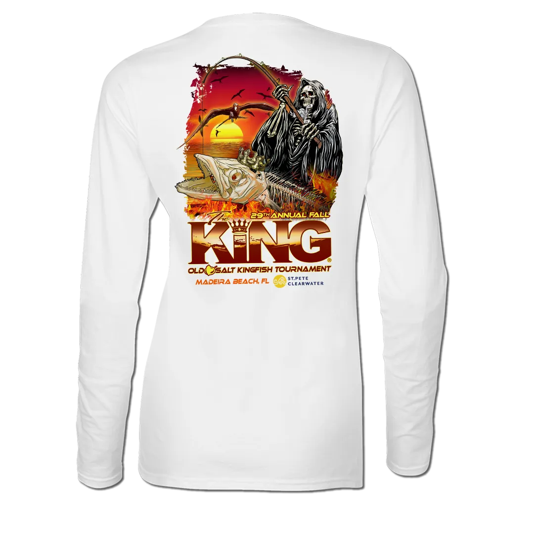 The KING - Fall 2022 - Ladies Long Sleeve Performance Shirt - White