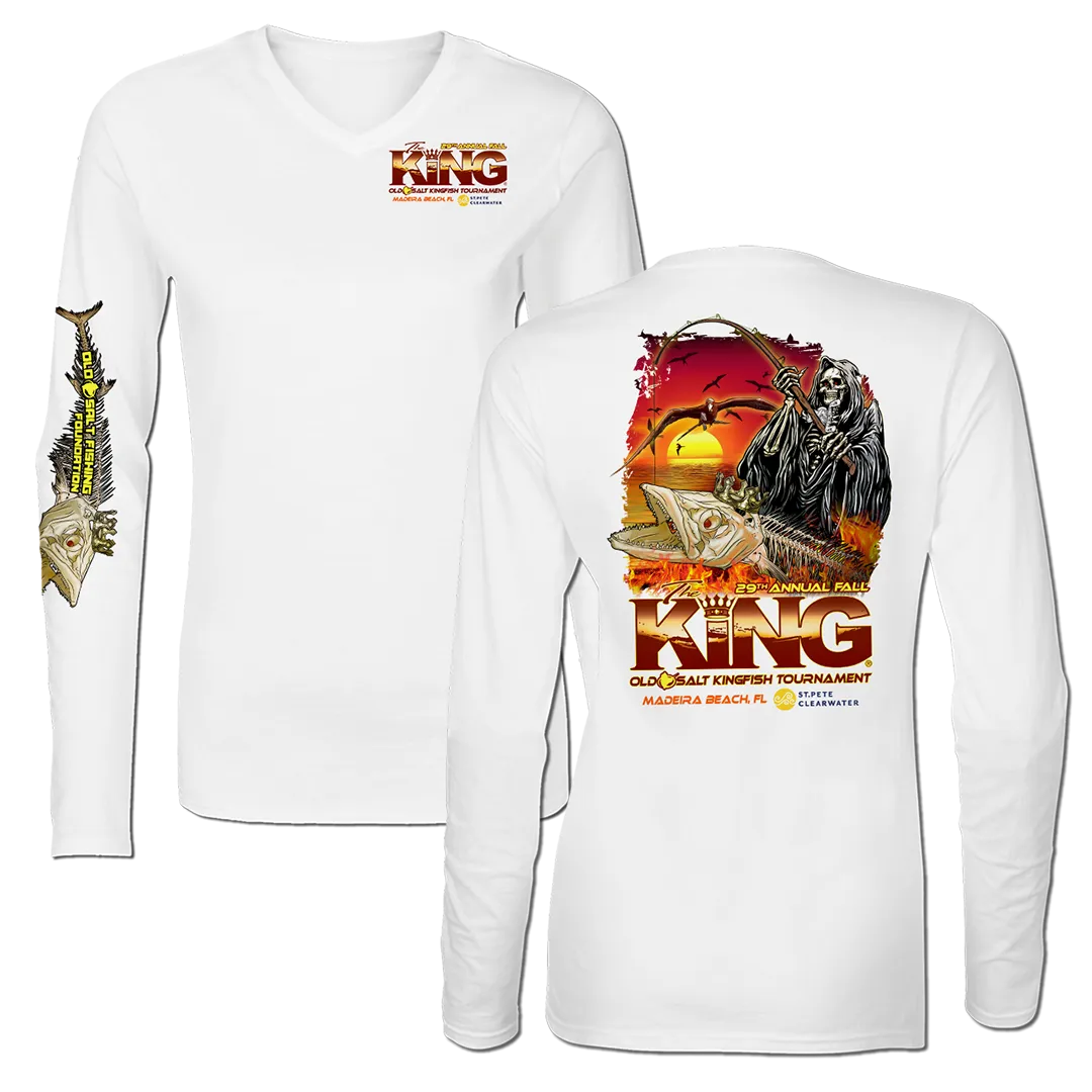 The KING - Fall 2022 - Ladies Long Sleeve Performance Shirt - White