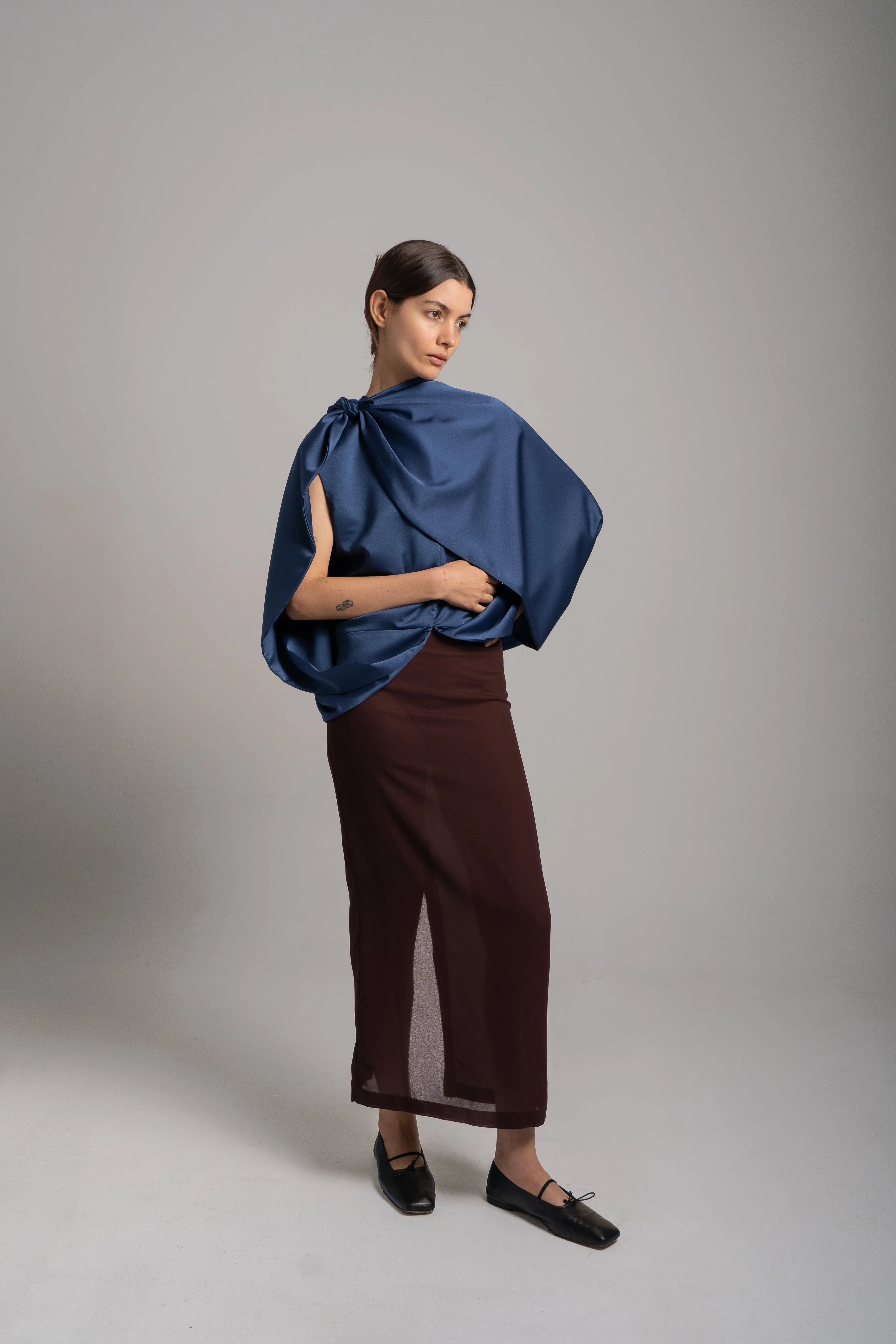 The Knot Cape Top