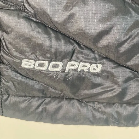 The North Face Down Feather Puffer Vest Women's Sz S Black 800 Pro Full Zip