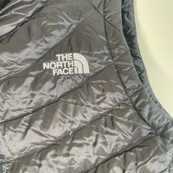 The North Face Down Feather Puffer Vest Women's Sz S Black 800 Pro Full Zip