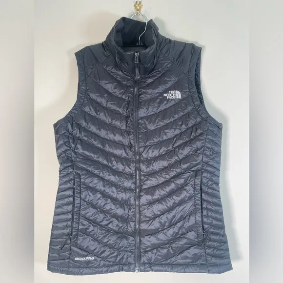 The North Face Down Feather Puffer Vest Women's Sz S Black 800 Pro Full Zip