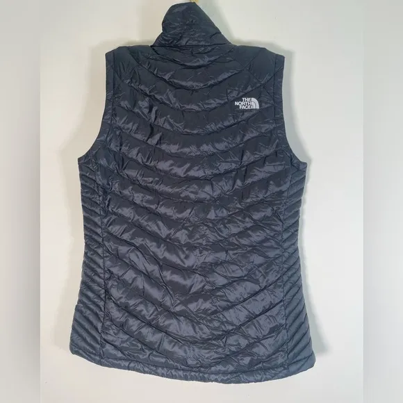 The North Face Down Feather Puffer Vest Women's Sz S Black 800 Pro Full Zip
