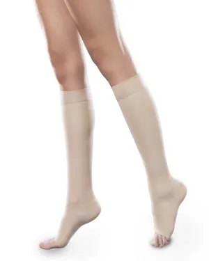Therafirm Sheer Ease Women's OPEN TOE  Knee High Stockings 30-40mmHg - Clearance