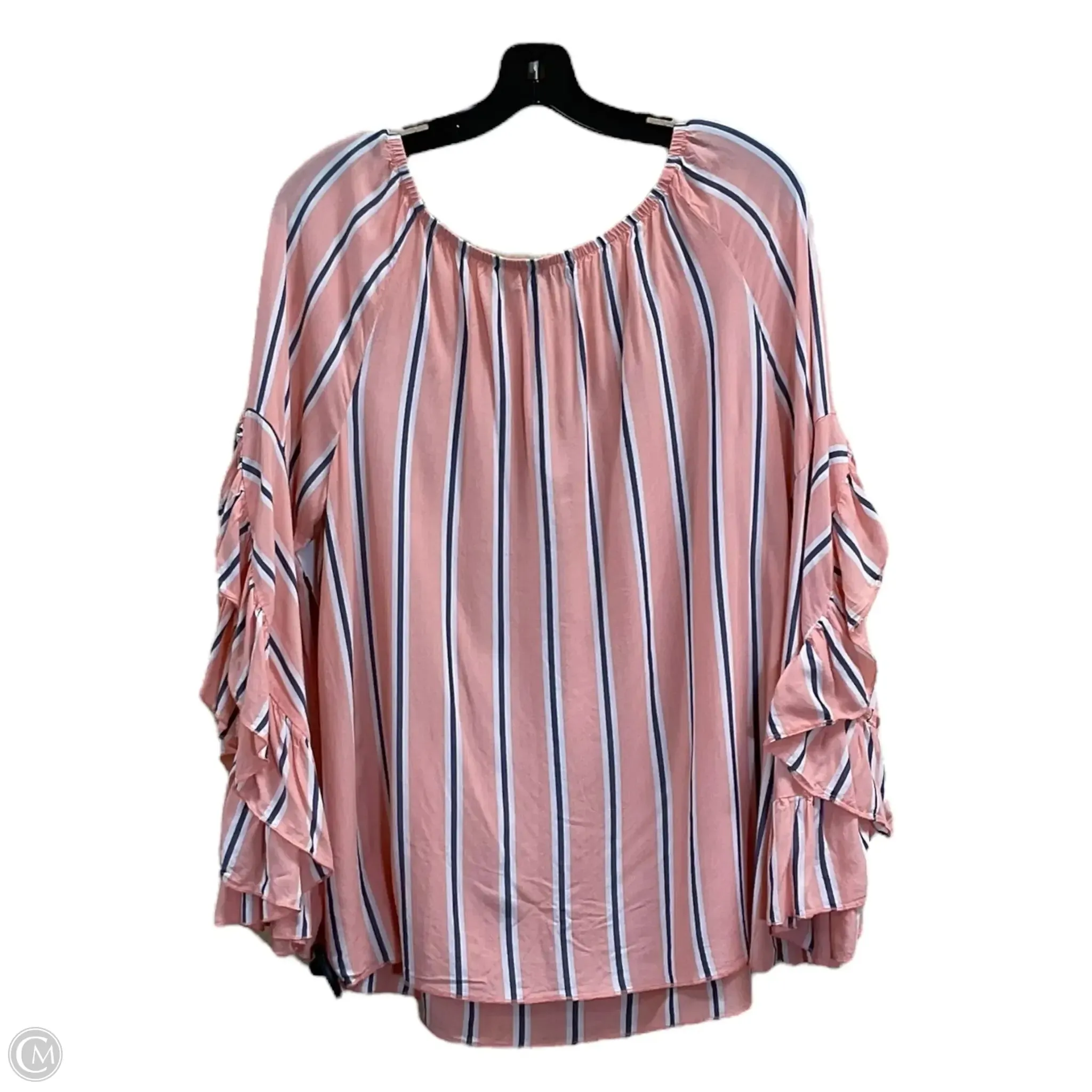 Top 3/4 Sleeve By Fever In Peach, Size: L