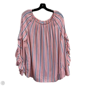 Top 3/4 Sleeve By Fever In Peach, Size: L