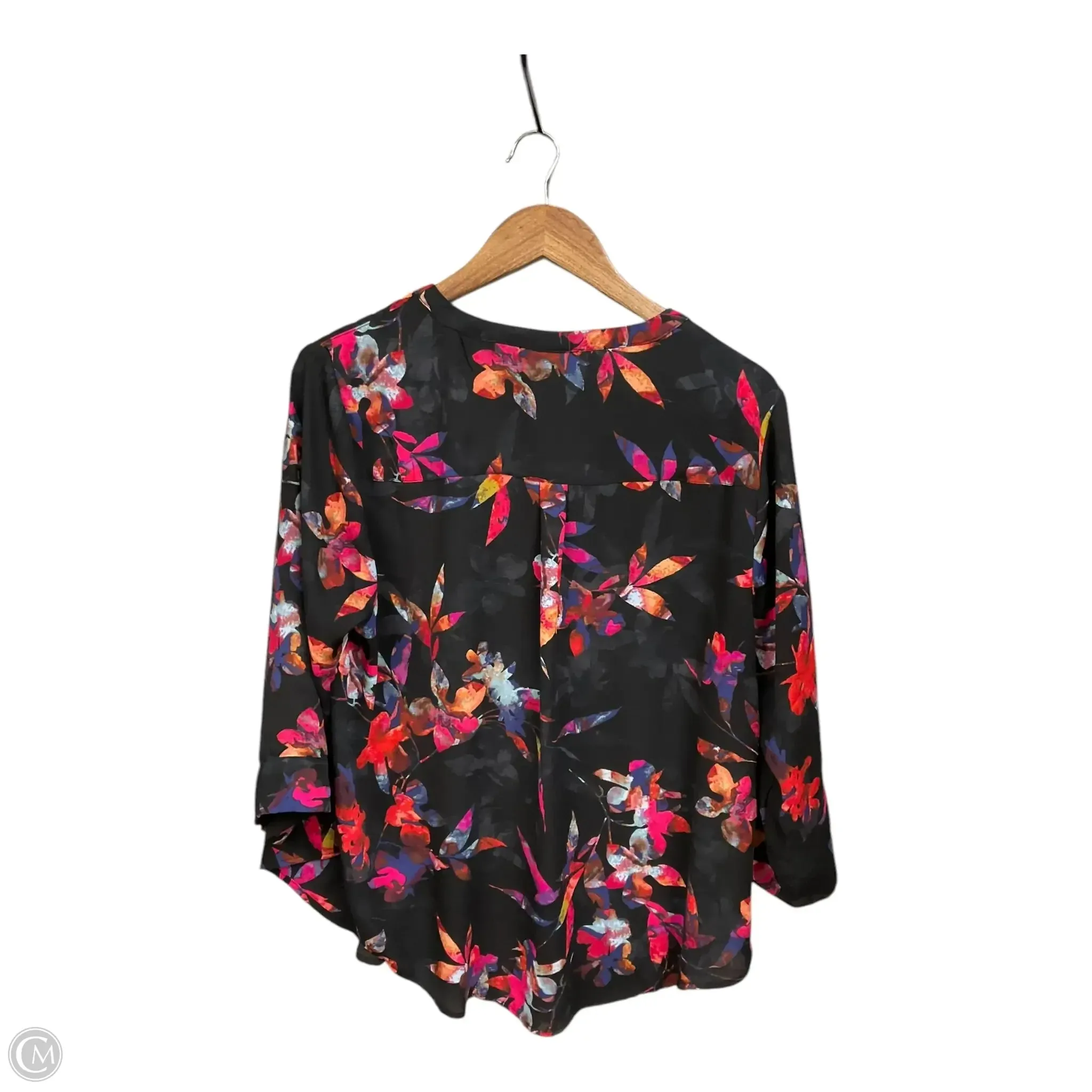 Top 3/4 Sleeve By Torrid In Floral Print, Size: L
