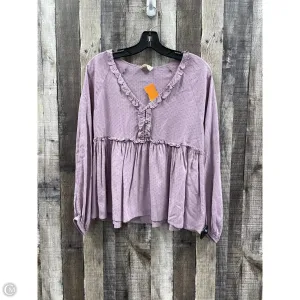 Top Long Sleeve By Altard State In Purple, Size: M