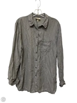 Top Long Sleeve By Clothes Mentor In Grey, Size: L