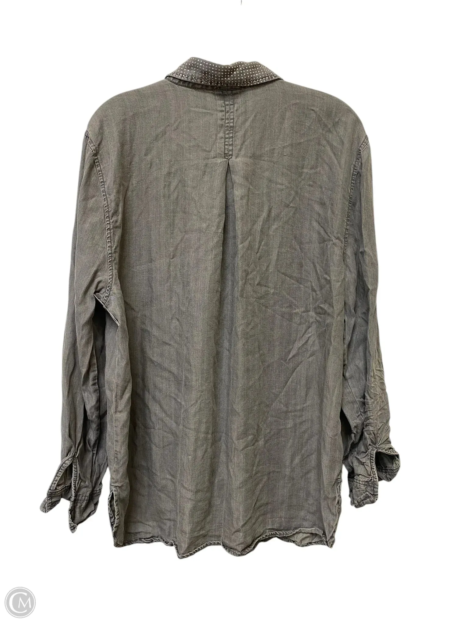 Top Long Sleeve By Clothes Mentor In Grey, Size: L