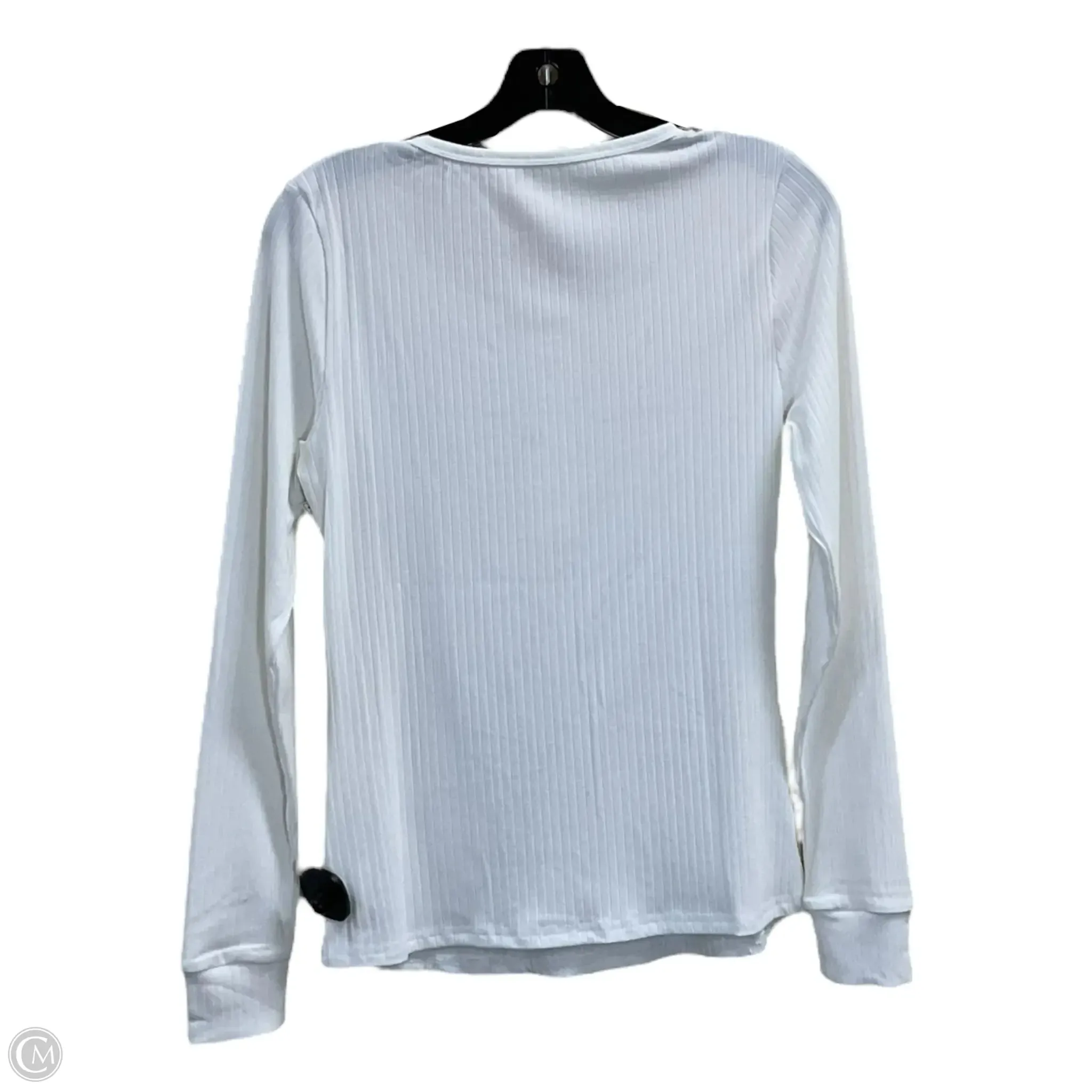 Top Long Sleeve By Clothes Mentor In White, Size: M