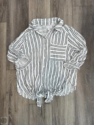 Top Long Sleeve By Clothes Mentor In White, Size: M