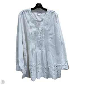 Top Long Sleeve By Clothes Mentor In White, Size: Xl
