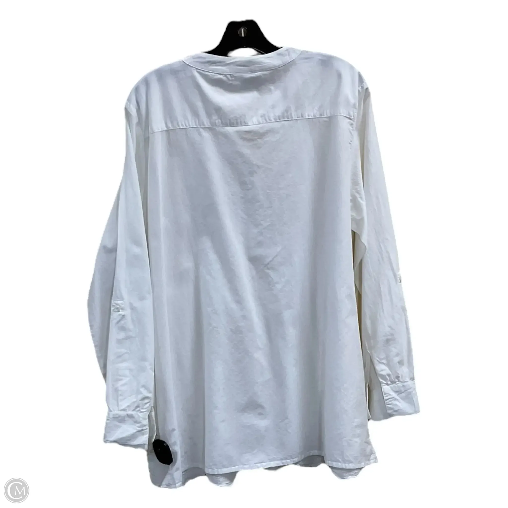 Top Long Sleeve By Clothes Mentor In White, Size: Xl