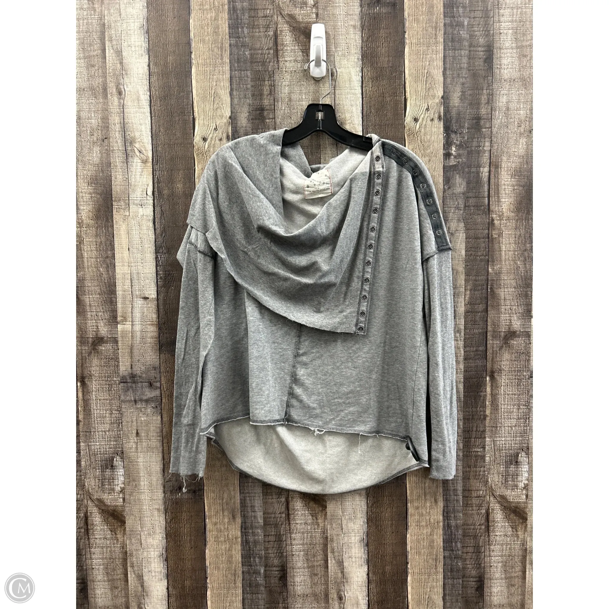 Top Long Sleeve By Cme In Grey, Size: S