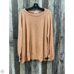 Top Long Sleeve By First Love In Orange, Size: 1x