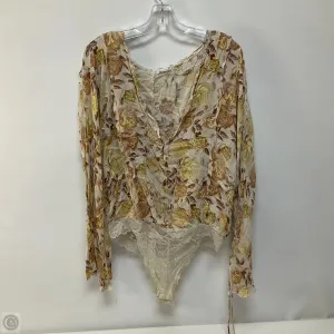 Top Long Sleeve By Free People In Floral Print, Size: L